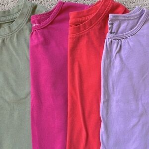 Solid color girls  T-Shirt Set